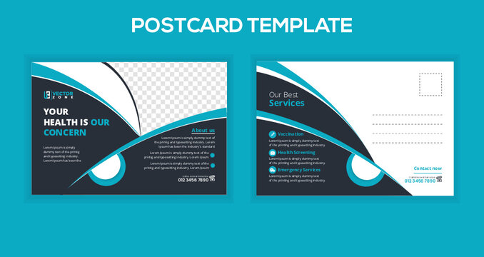 Health And Medical Postcard Template