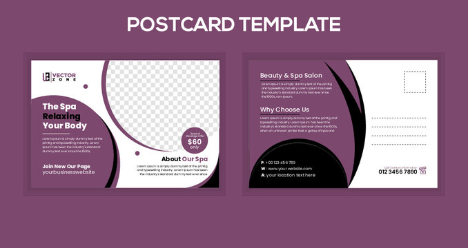 Beauty and spa postcard template