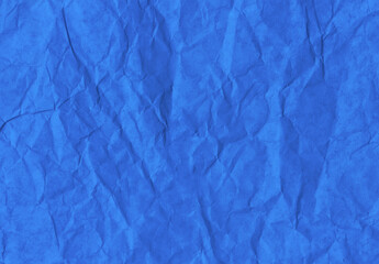 Sheet of crumpled blue paper, background for your design