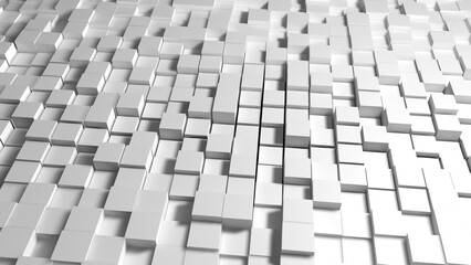 Abstract white colored cube background