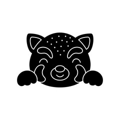 Cute Scandinavian red panda head. Animal face for kids t-shirts, wear, nursery decoration, greeting cards, invitations, poster, house interior. Vector stock illustration