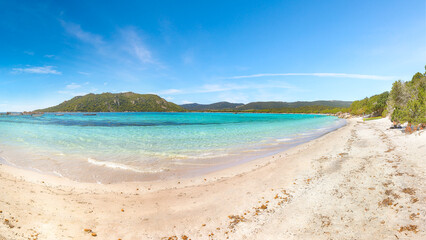Marvelous view of  beach of Santa Giulia resort.