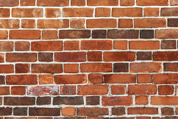 Old dirty red brick wall texture