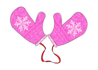 Wooly Christmas Mittens