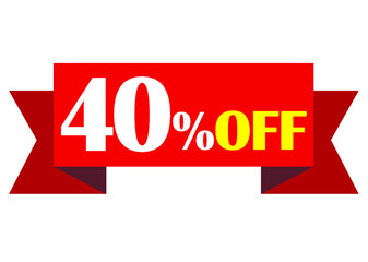Fototapeta premium 40%off,割引,値下げ,リボン,チラシ,値札,40%,値引き,プライスカード,広告,値段,売り出し,販売,文字,バーゲン,安い,ポップ,テンプレート,ラベル,枠,お買い得,お知らせ,かわいい,タイトル,見出し,クリアランス,お得,おすすめ,スーパー,金額,おしゃれ,特価,フレーム,イラスト,デザイン,アイコン,飾り,買い物,ショッピング,商売,素材,pop,安売り