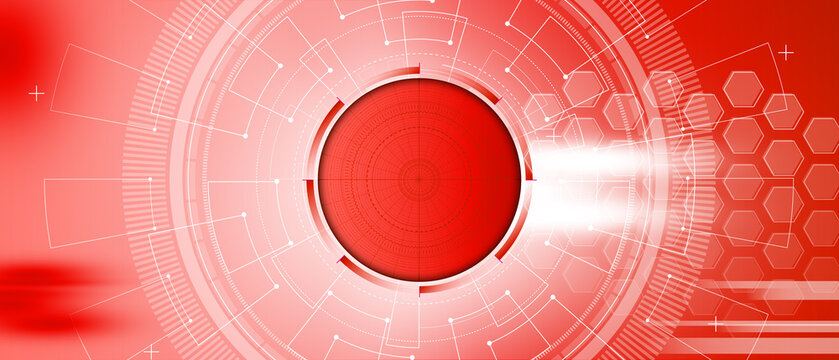 Abstract Technology Red Digital Background