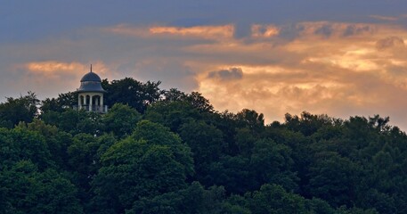 Fototapeta na wymiar Observation tower on Krzywousty hill, Jelenia Gora.