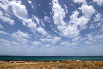 Clouds in the sky over the Mediterranean Sea