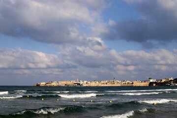 Clouds in the sky over the Mediterranean Sea