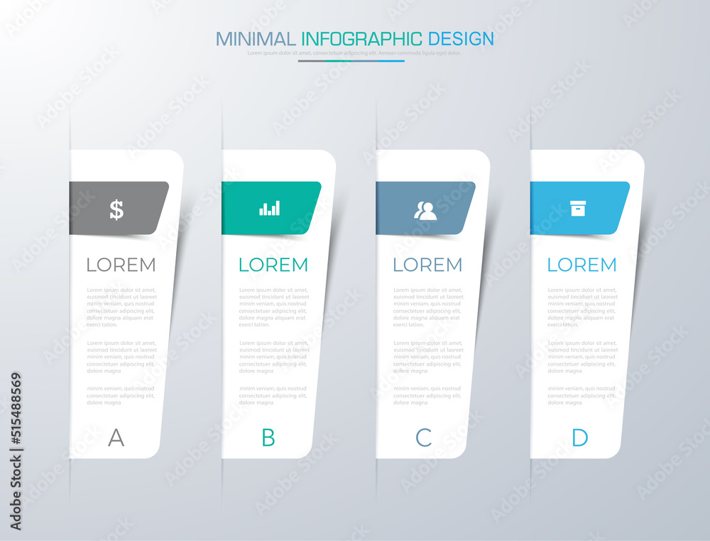 Wall mural business infographic template the concept is circle option step with full color icon can be used for