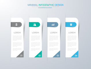 Business infographic template the concept is circle option step with full color icon can be used for diagram infograph chart business presentation or web , Vector design element illustration