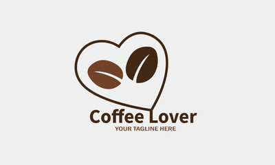 Coffee lover shop logo template designs concept vector illustration