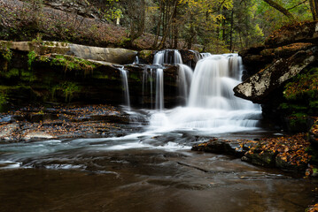 Dunloup Creek Falls - Long Exposure of Waterfall - New River Gorge National Park and Preserve - Appalachian Mountain Region - Thurmond, West Virginia