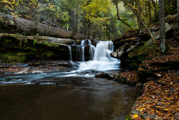 Dunloup Creek Falls - Long Exposure of Waterfall - New River Gorge National Park and Preserve - Appalachian Mountain Region - Thurmond, West Virginia