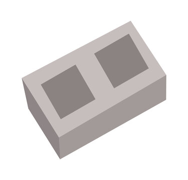 Cinder block brick Construction Industry. Vector illustration