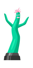 Inflatable advertising tube man. Vector illustration