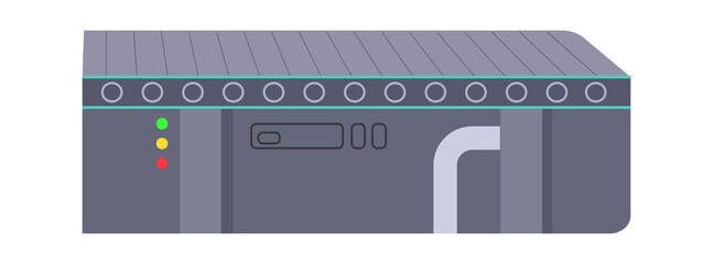 Industrial conveyor icon. Vector illustration