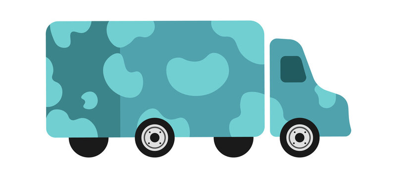 Cartoon truck icon. Vector illustration