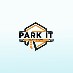 airport car parking company logo design