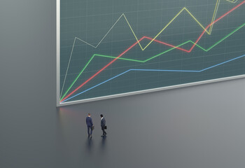 Stock market financial growth chart