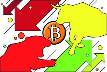 bitcoin bully and bearish trend, BTC rising or sinking