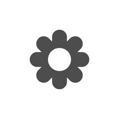 Flower Icon. Vector illustration, flat design. Isolated on white background