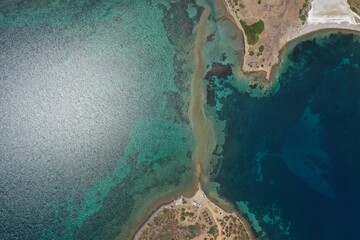 aerial view of Maden Island in Ayvalik province