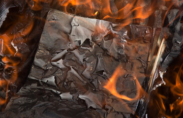 book burning in fire