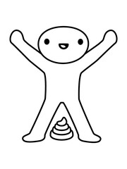 Glückliches Kind Kacka gemacht 