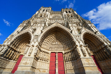 The Cathedral Basilica of Our Lady of Amiens in Picardy is the largest cathedral in France by its...
