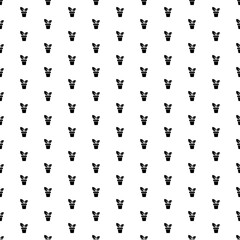 Square seamless background pattern from black plant in pot symbols. The pattern is evenly filled. Vector illustration on white background