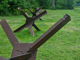 Hedgehogs - anti-tank obstacle defense line -The Czech hedgehog © DBA