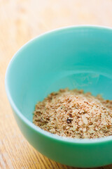 dry instant soup in Turquoise plate 