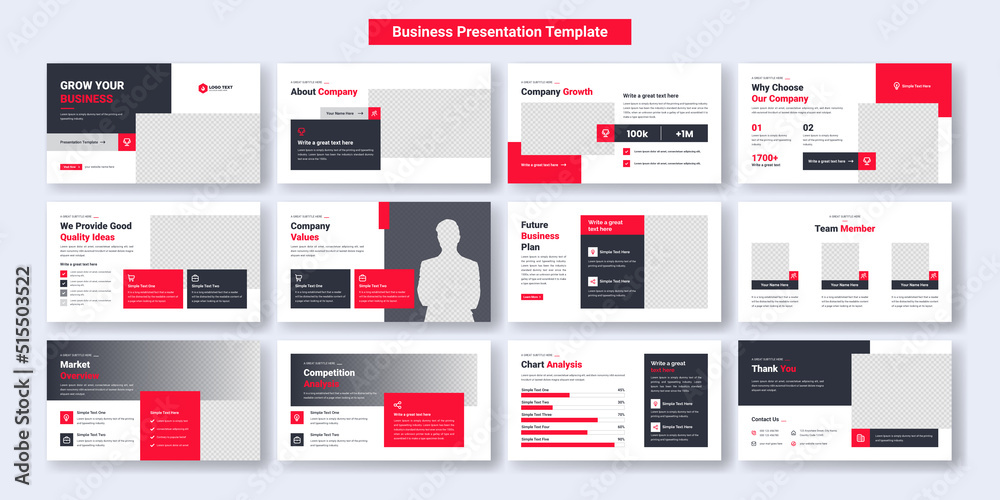 Canvas Prints creative business powerpoint presentation slides template design. use for modern keynote presentatio