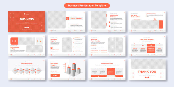 Creative business PowerPoint presentation slides template design. Use for modern keynote presentation background, brochure design, website slider, landing page, annual report, company profile