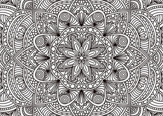 Mandala for coloring book. Abstract illustration  art graphic design isolated on a white background