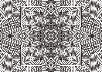 Mandala for coloring book. Abstract illustration  art graphic design isolated on a white background