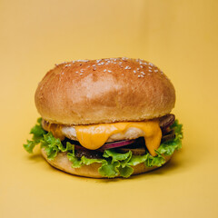 burger meat cheese fast food	