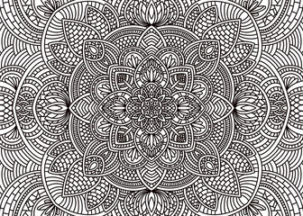 Mandala for coloring book. Abstract illustration  art graphic design isolated on a white background