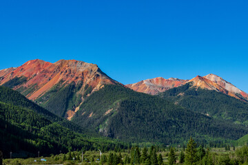 Red Mountains at dawn alongside of Red Mountain Pass