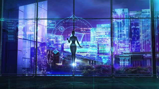 Surrounded by virtual data, artificial intelligence creates NFT