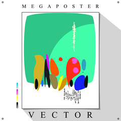 Desenho de Textura Colorida em Vetor para Poster 