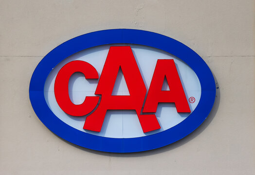 Canadian Automobile Association banner at store location. CAA provides roadside assistance, auto touring. HALIFAX, NOVA SCOTIA, CANADA - JUNE 2022