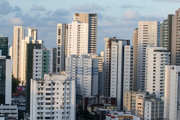 Recife, Pernambuco, Brazil. 02, 24, 2022. Views of buildings in the urban area of the neighborhood...