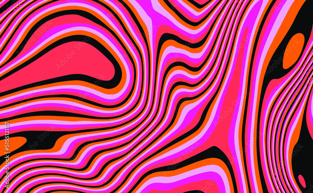 Aufkleber trippy glitch background in style of psychedelic 60s and 70s parties with bright acidic rainbow colo