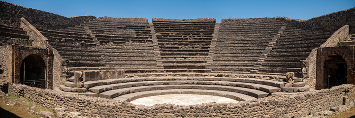 Pompeii, Italy. Ancient city. Small amphitheater.