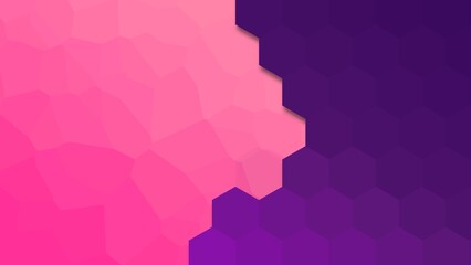 abstract colorful pink purple pixelate crystalized background. Aesthetic low poly background	