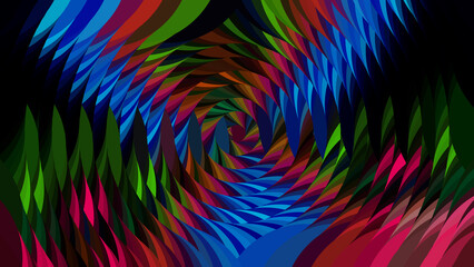 Obraz premium Geometric radial neon cyberpunk background