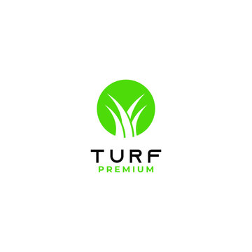 Flat Turf Logo Design Vector Icon Illustration Idea