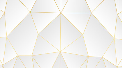 Fototapety  Modern white and gold abstract background. Abstract geometric shape white gold background with light and shadow 3D layered for presentation design.